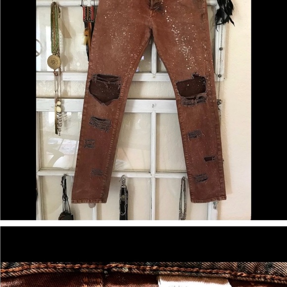 Vintage H&M Destroyed Acid Wash Bleached Jeans - Picture 5 of 8